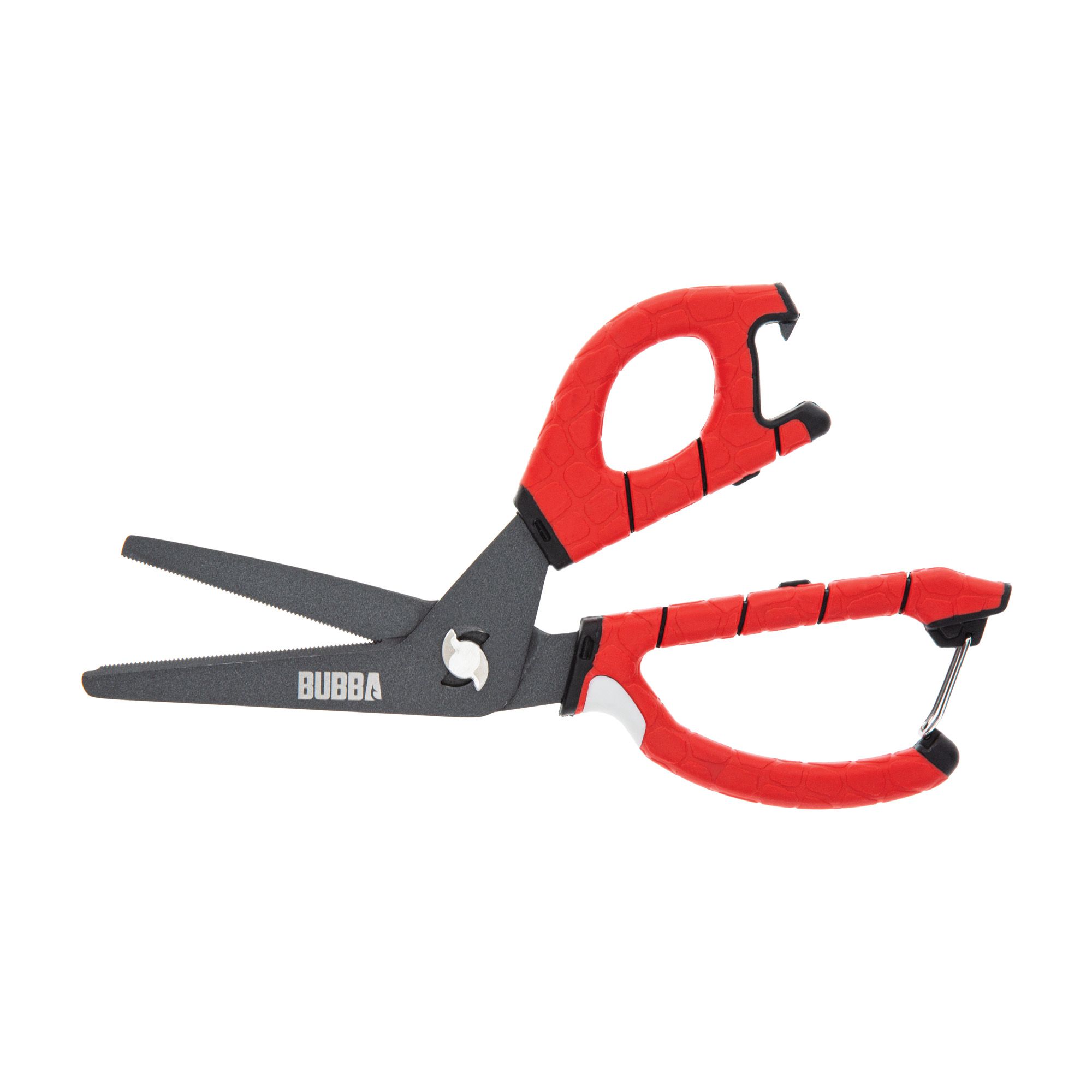 Bubba Blade Medium Fishing Shears, 7.5 Overall, Red TPR Handles -  KnifeCenter - 1099914 - Discontinued